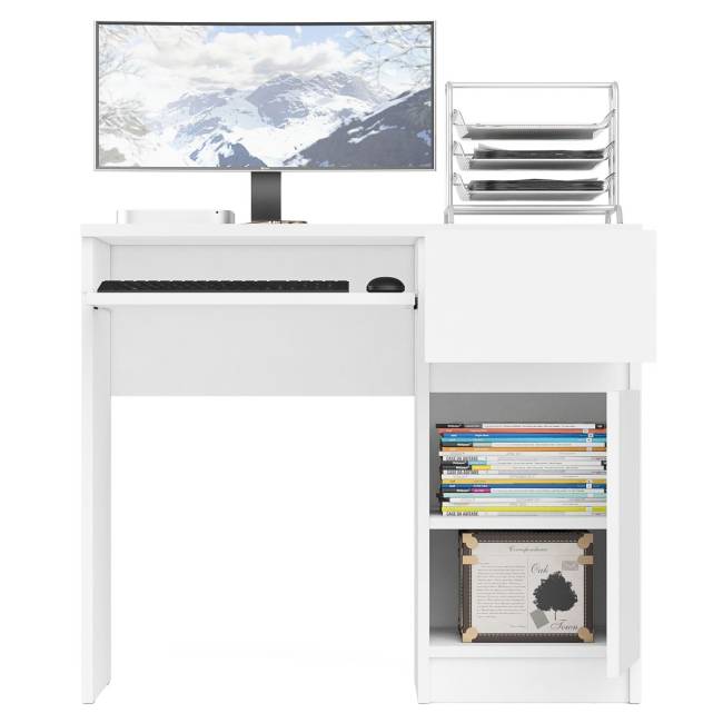 Стол компьютерный Мори МС-1 правый цвет белый Стол компьютерный Мори МС-1 правый цвет белый