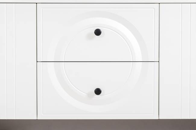 Стенка в гостиную Валенсия № 80 цвет белый шагрень