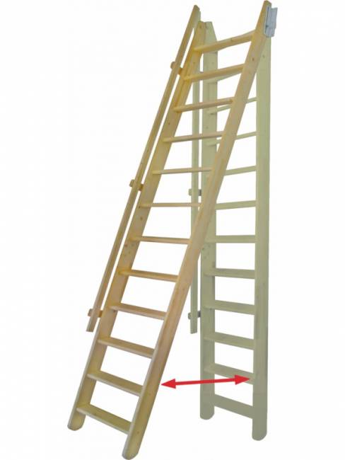 Мансардная лестница из сосны М-013у Без поручня