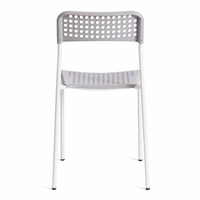 Стул ADDE (mod. C-049) металл/пластик, 39 х 49 х 78 см, Grey (серый) /White (белый) (Комплект из 8 шт.) серый, белый металл/пластик