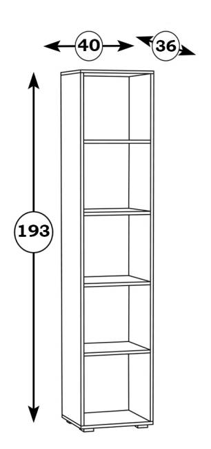 Пенал Альба цвет дуб крафт золотой/белый премиум