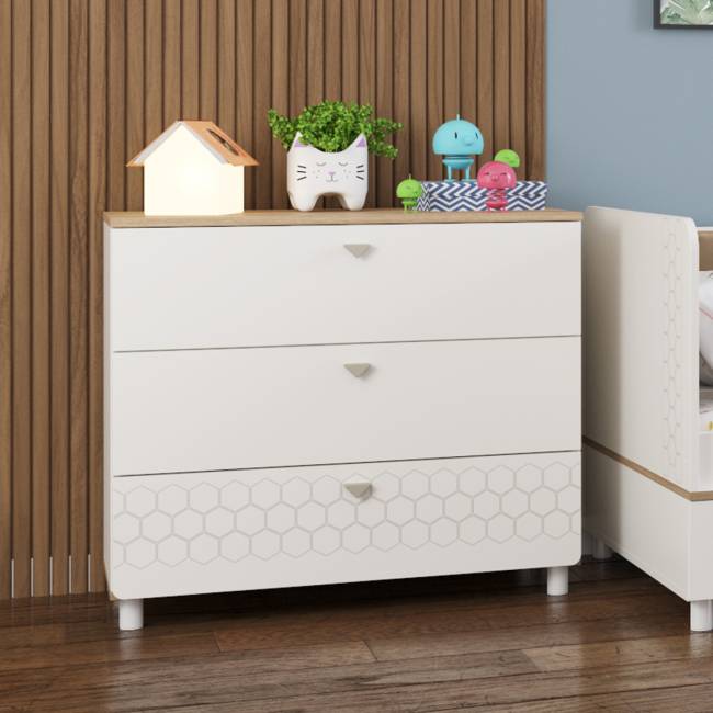 Детский комод Эйп 13.322 цвет белый/дуб белый Детский комод Эйп 13.322 цвет белый/дуб белый